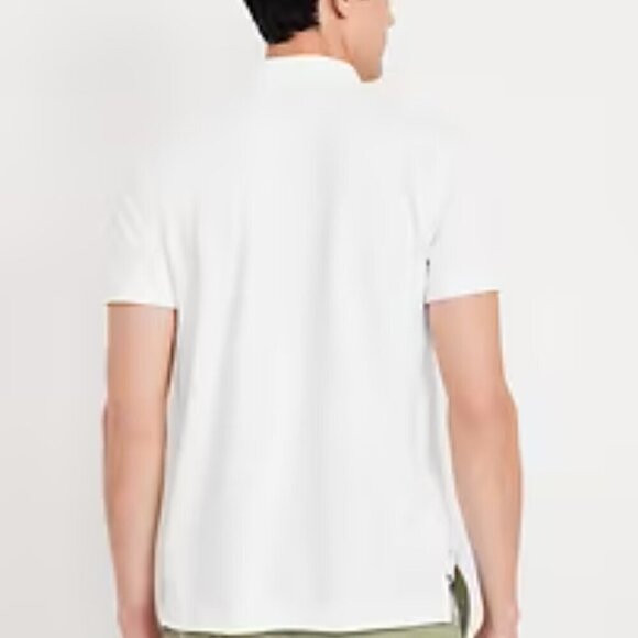 Men's Polo Shirt Pique White Go-Dry short sleeve Size XL NWT - Picture 2 of 7